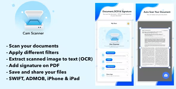 Doc Scanner – PDF Scanner Doc | SWIFT | ADMOB | READY TO SUBMIT