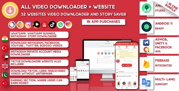 All Video Downloader ,Story Saver & downloader Websites -Snackvideo, Whatsapp, Tiktok, Instagram, FB