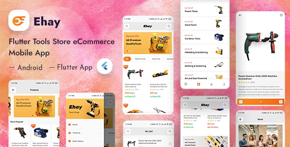 Ehay – Tools & Parts Store eCommerce Flutter App + Admin Dashboard