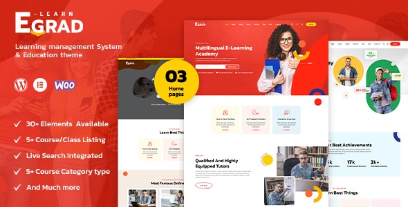 Egrad – LMS Education WordPress Theme 1.0.7