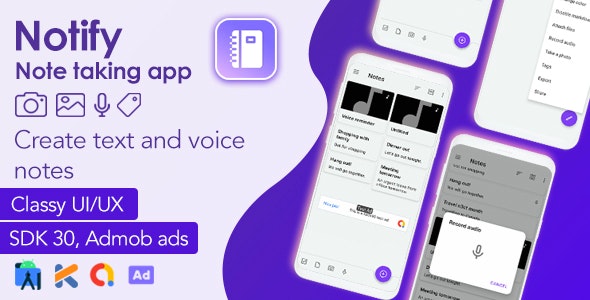 Notify – Android Note-taking App + Admob Ads