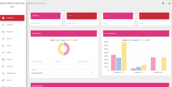 Signal Rentals – Rent Collection, Property, Apartment Invoicing, Tenant and Lease management system.