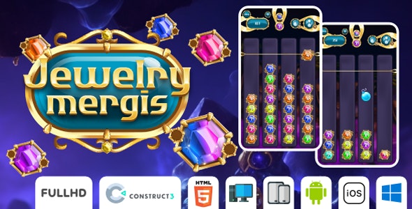 Jewelry Mergis – HTML5 Game (Construct3)