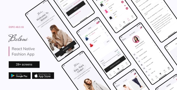 Beloni – Fashion E-Commerce React Native App EXPO SDK