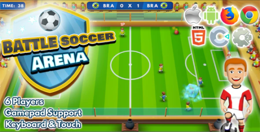 Battle Arena Soccer ( 3 x 3 Players ) C2 | C3 | HTML5