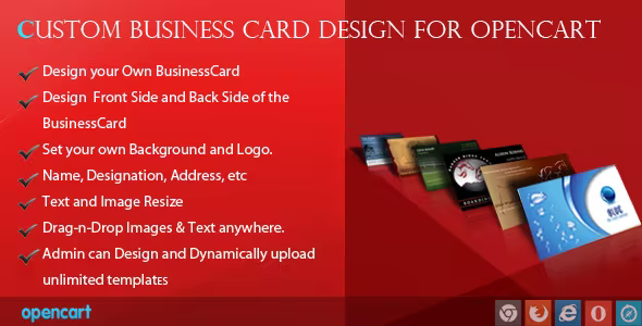 Custom Business Card Design for OpenCart