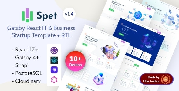 Spet – Gatsby React Technology  IT Business Company Template