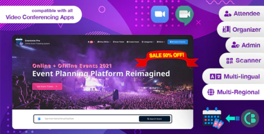 Eventmie Pro- Online-Offline Event & Classes Ticket Selling & Management Multi-vendor Platform v1.8