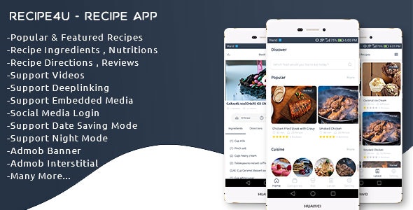 Recipe4u – Recipe App with Admin Panel