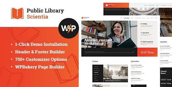 Scientia | Public Library  Book Store Education WordPress Theme