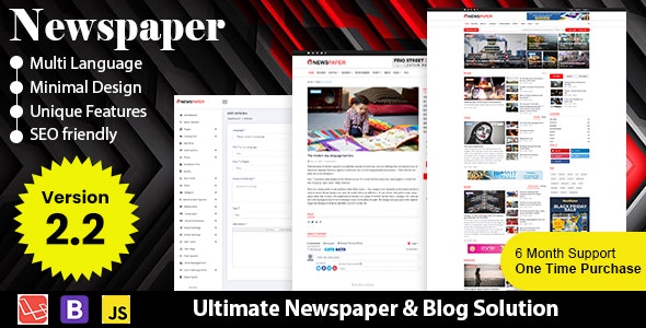 Newspaper – Responsive News, Magazine and Blog CMS Script