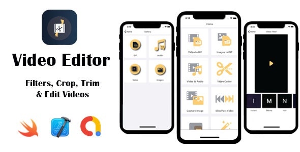 Video Editor – Filters, Crop, Trim & Edit Videos | Google AdMob | iOS Source Code