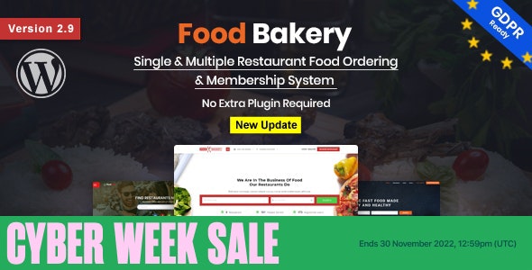 FoodBakery | Delivery Restaurant Directory WordPress Theme 4.3