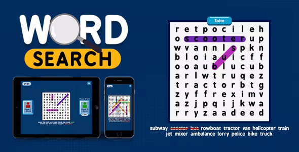 Word Search – HTML5 Game 2.1