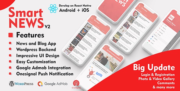 SmartNews – React Native mobile app for WordPress