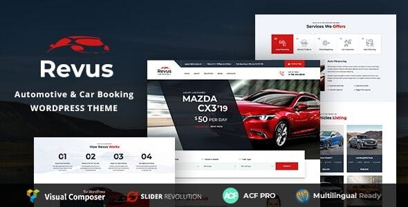 Revus – Automotive  Car Rental WordPress Theme 2.5