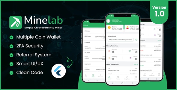 MineLab – Cloud Crypto Mining Mobile Application 1.3