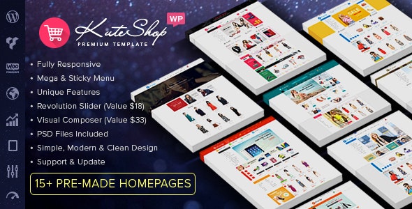 KuteShop – Fashion, Electronics  Marketplace Elementor WooCommerce Theme (RTL Supported)