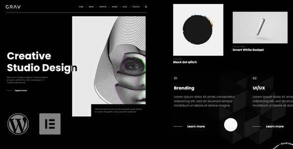 GRAV – Creative Portfolio WordPress Theme