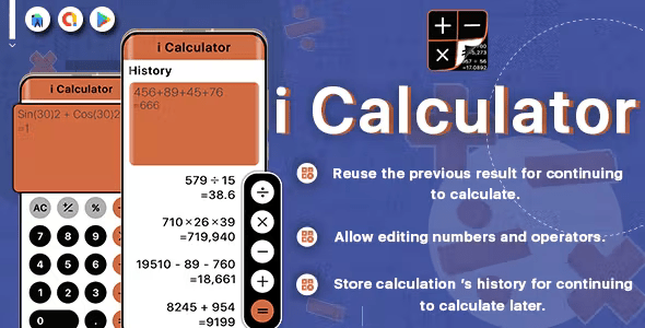 iCalculator – Calculator iOS 15 – iOS Style Calculator – iPhone Calculator – Minimal Calculator