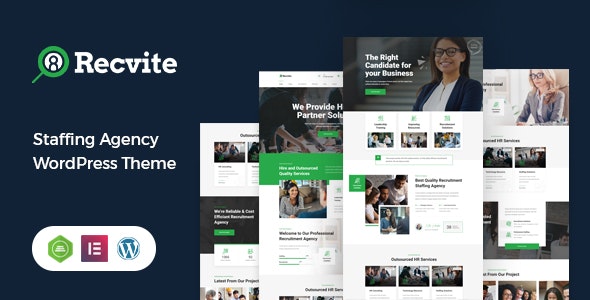 Recvite – Staffing Agency WordPress Theme