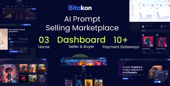 Bitakon – AI Prompt Buy Selling Marketplace (Multi Seller) 1.0.8