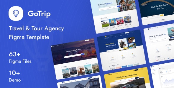 GoTrip – Travel  Tour Agency Figma Template