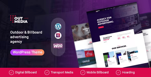 Outmedia – Outdoor Advertising  Billboard Agency WordPress Theme