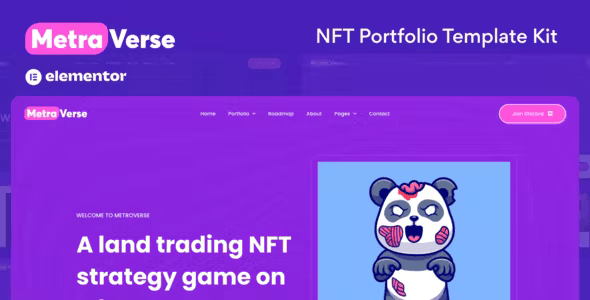 Metraverse – NFT Portfolio Elementor Template Kit