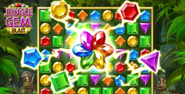 Jungle Gem Blast – Android Game Source Code with AdMob + Full Document – Optimized