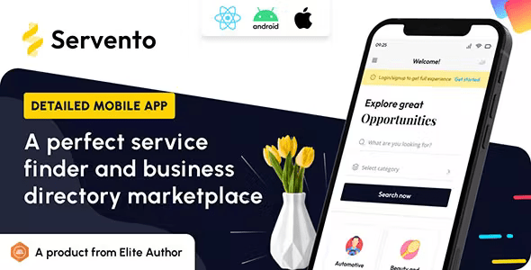 Servento – Service Finder React Native Mobile APP 1.2