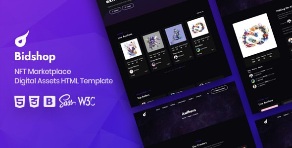 Bidshop – NFT Marketplace HTML Template