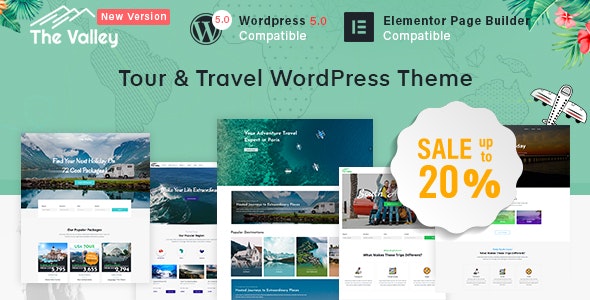 Valley – Tour  Travel Agency WordPress Theme