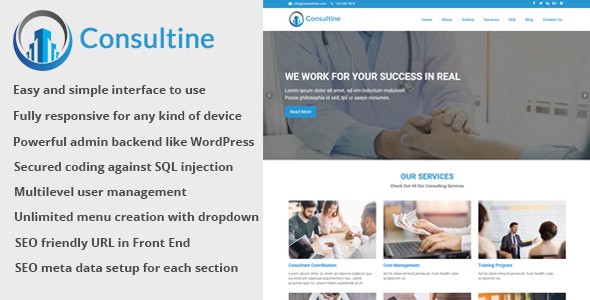 Consultine – Consulting, Business and Finance Website CMS