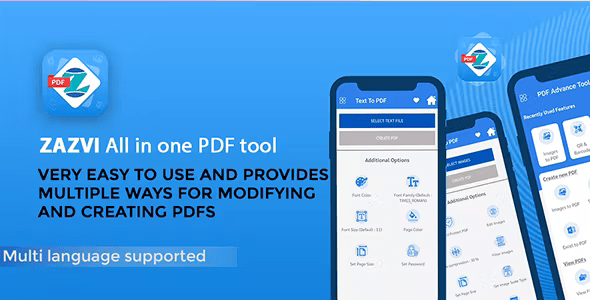 ZAZVI – All in one PDF tool | Android App with Admob