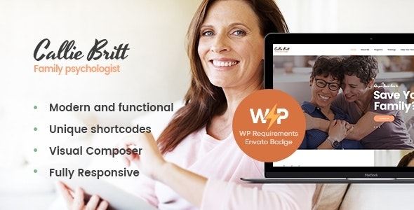 Callie Britt | Family Counselling Psychology WordPress Theme