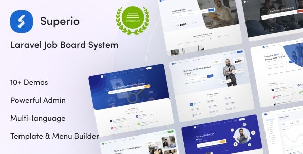 Superio – Theme for JobCore Laravel Job Board CMS