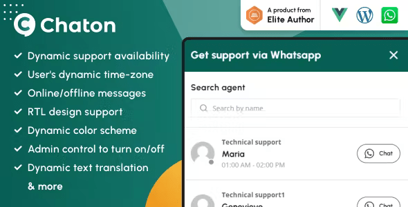 Chaton – WhatsApp Chat WordPress Plugin 1.3
