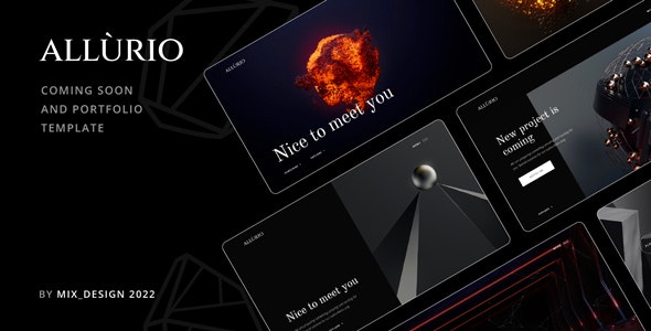 Allurio – Coming Soon and Portfolio Template