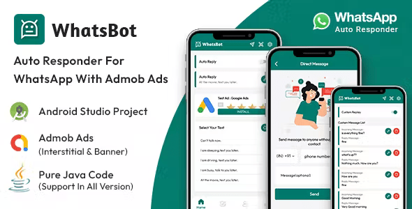 WhatsBot – Auto Responder For WhatsApp With Admob Ads