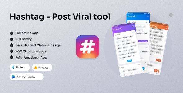 Hashtag – Post Viral tool – Flutter App