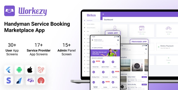 Handyman service booking marketplace flutter app