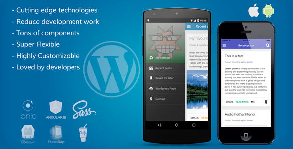 ionWordPress – WordPress full Integrated mobile app