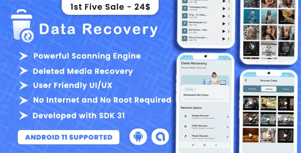 Data Recovery – Deleted Photos, Videos & Audios Recovery(Android 11 Supported)