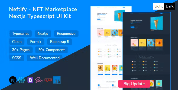 Neftify – NFT Marketplace Nextjs Typescript UI Kit