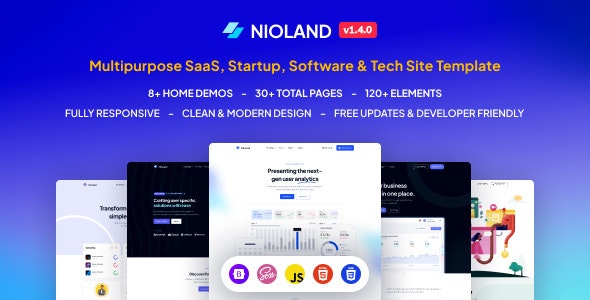 NioLand – SaaS  App Landing Page HTML Template