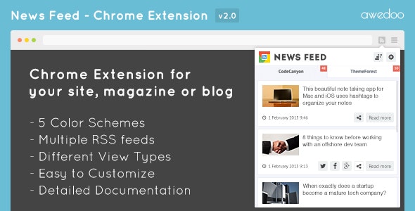 News Feed – Chrome Extension