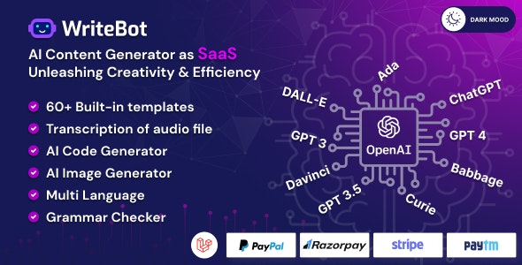 WriteBot – AI Content Generator SaaS Platform 4.7.0