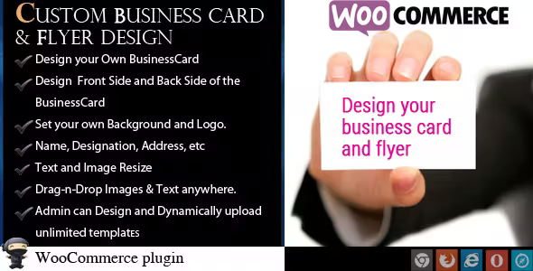 WooCommerce Business Card  Flyer Design