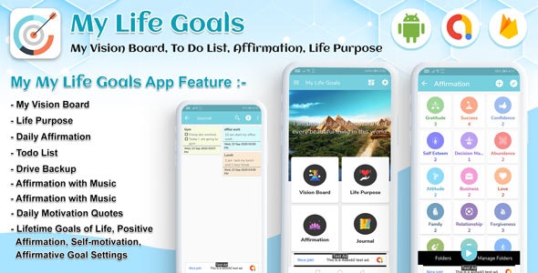 Android My Life Goals – My Vision Board, To Do List, Affirmation, Life Purpose, Goal tracker